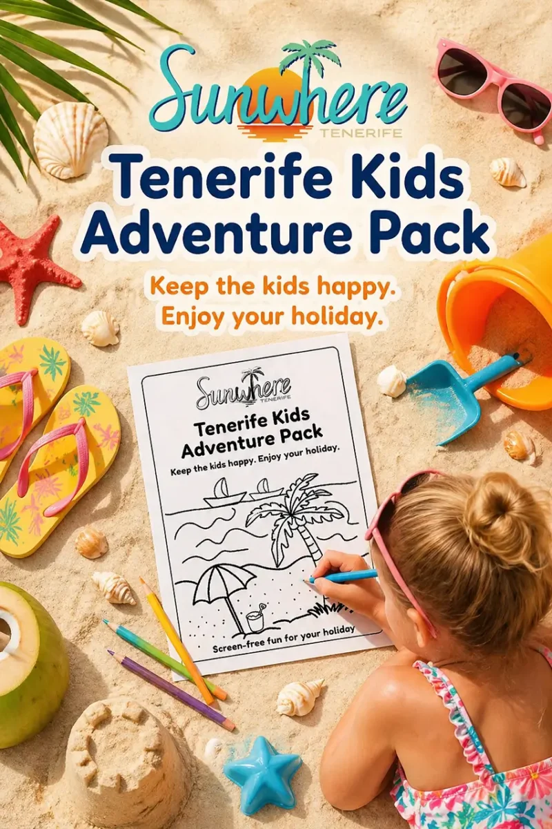 Sunwhere Tenerife - Adventure Pack for kids - Front Cover